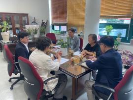 노상권 복지과장 외 2명 체육재활원 방문 관련 회장단 업무보고 및 월례 업무보고 글 대문 사진