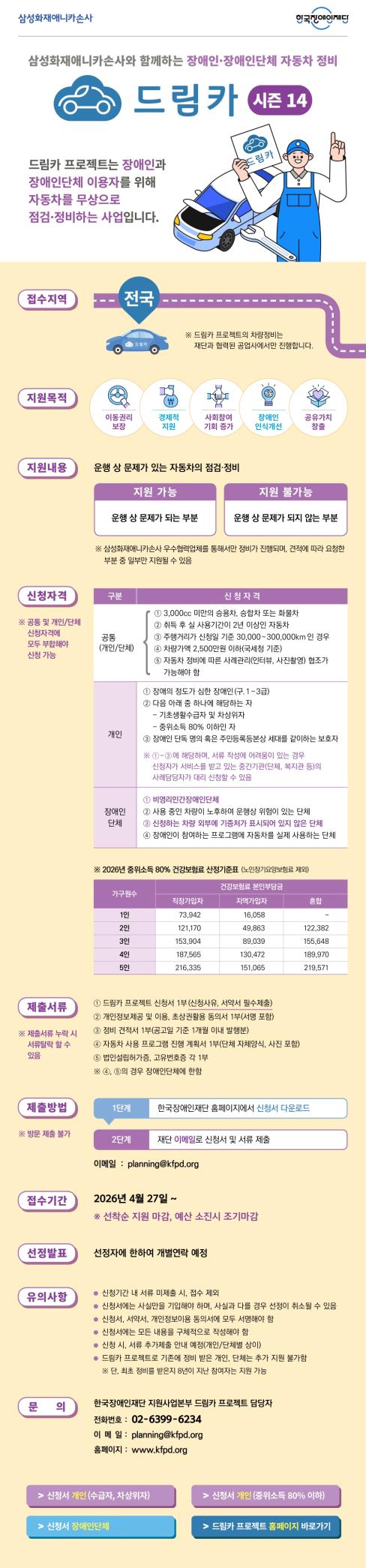 [한국장애인재단] 드림카 프로젝트 시즌 14 모집 대문사진, 이미지설명-드림카 프로젝트 시즌 14 모집