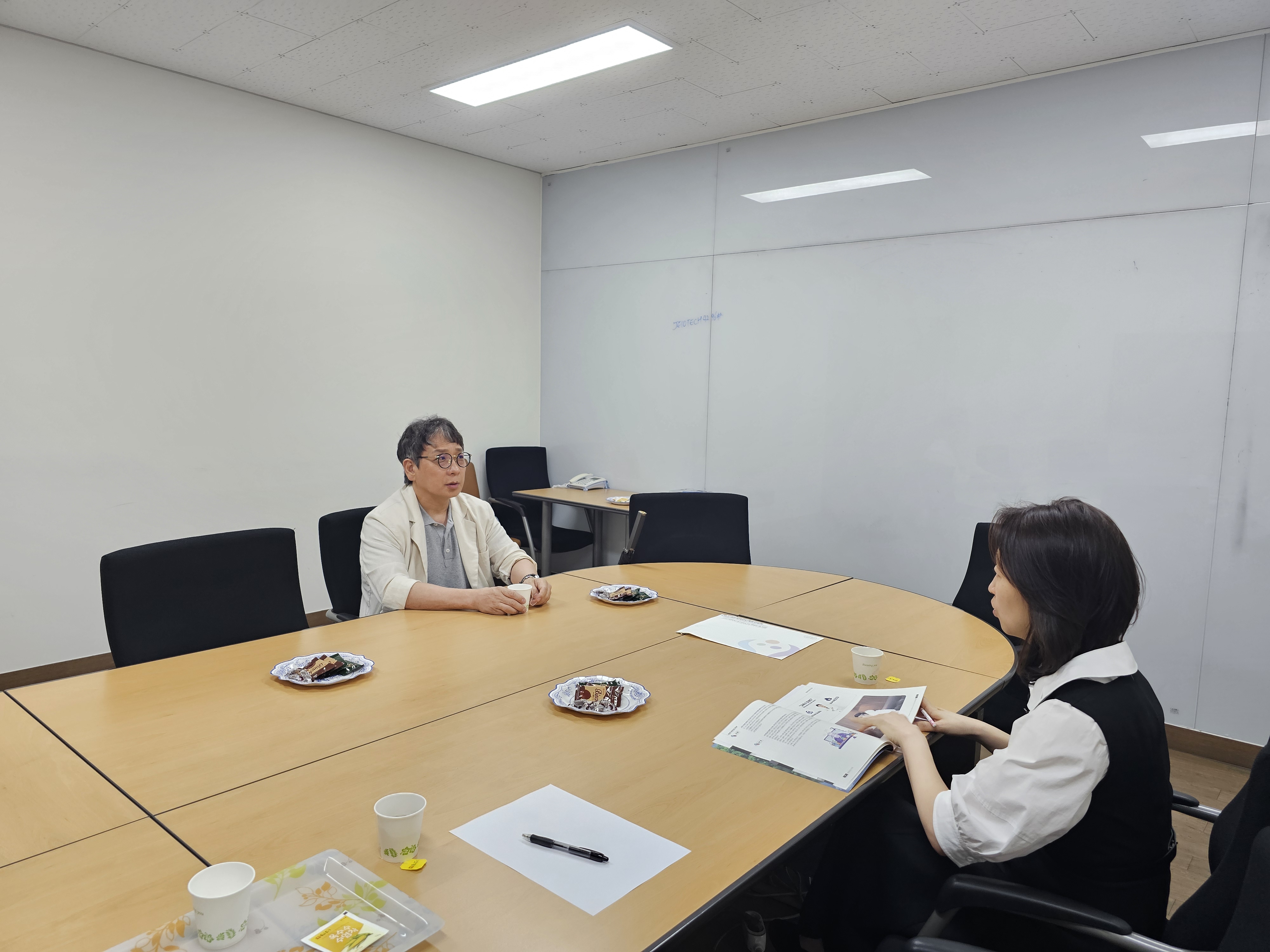 대전장애인단체총연합회 김현기 사무처장과 (주)제**텍 미팅 진행 글 대문 사진